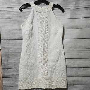 Michael Kors Textured White Mini Dress